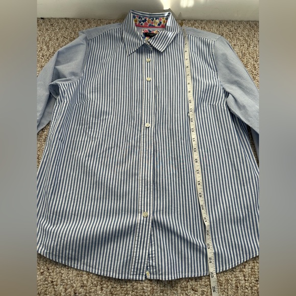 Talbots Blue and White Casual Button Down Shirt - Picture 5 of 6